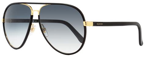 new authentic gucci sunglasses gg 2887s gg2887s black gold aviator|GUCCI Aviator Sunglasses 2887/S Brown .